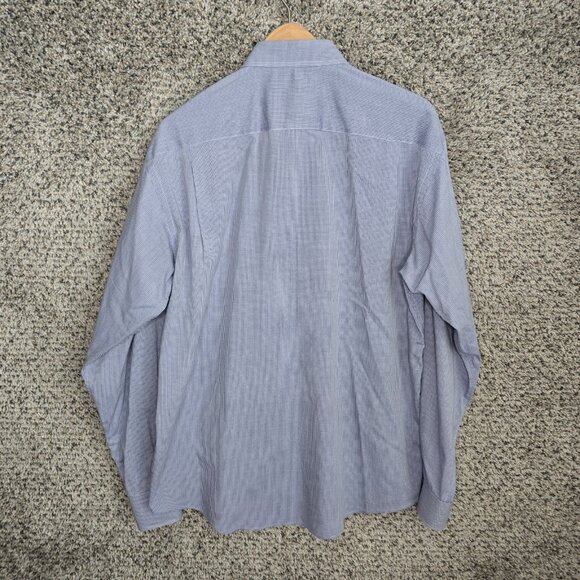 Jos A Bank Reserve Shirt Mens Medium Blue Cotton Silk Button Up Career Casual - Picture 7 of 7